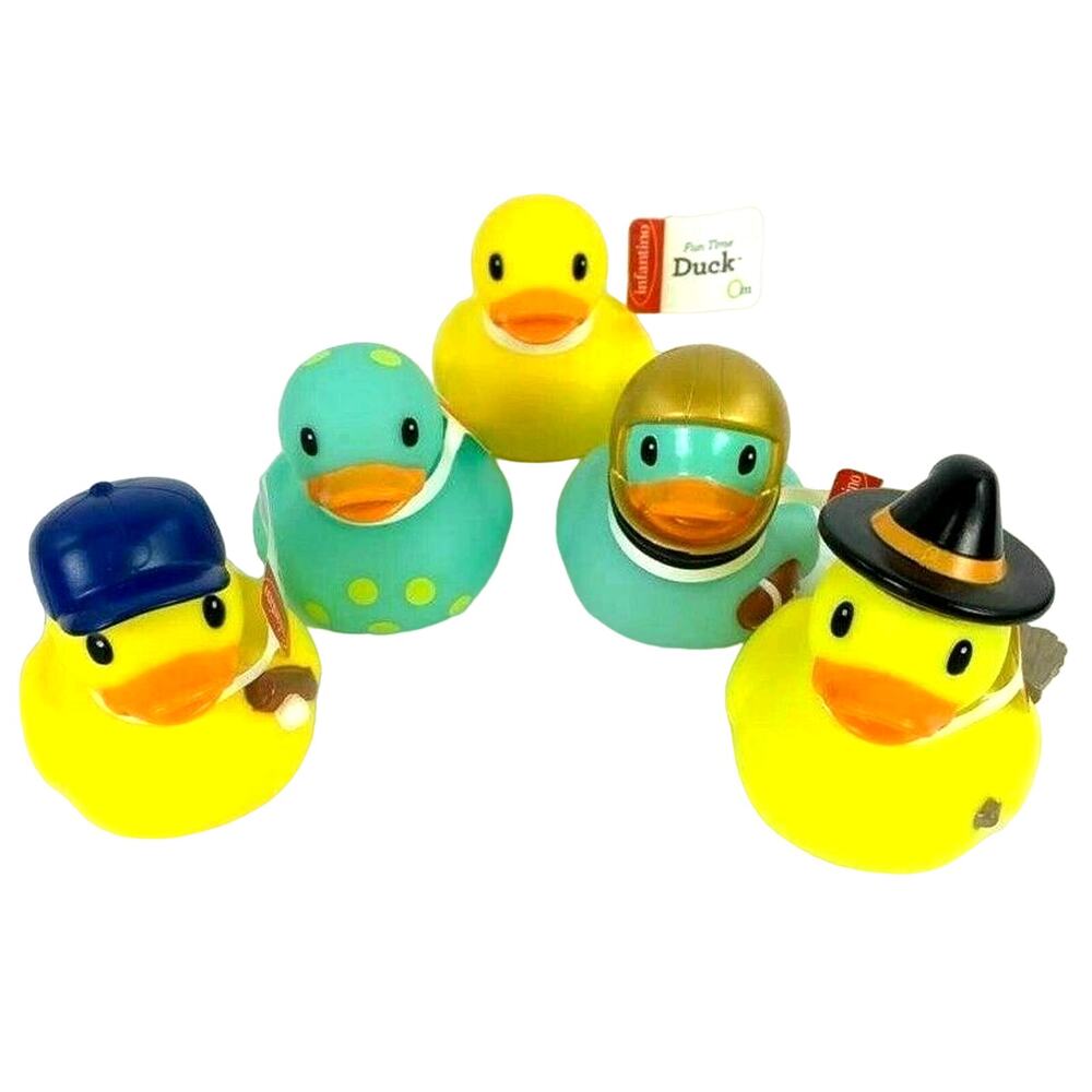 Pack 5 Infantino Fun Time Duck Bath Toys Age 0m+ Great for to Gift New with Tags